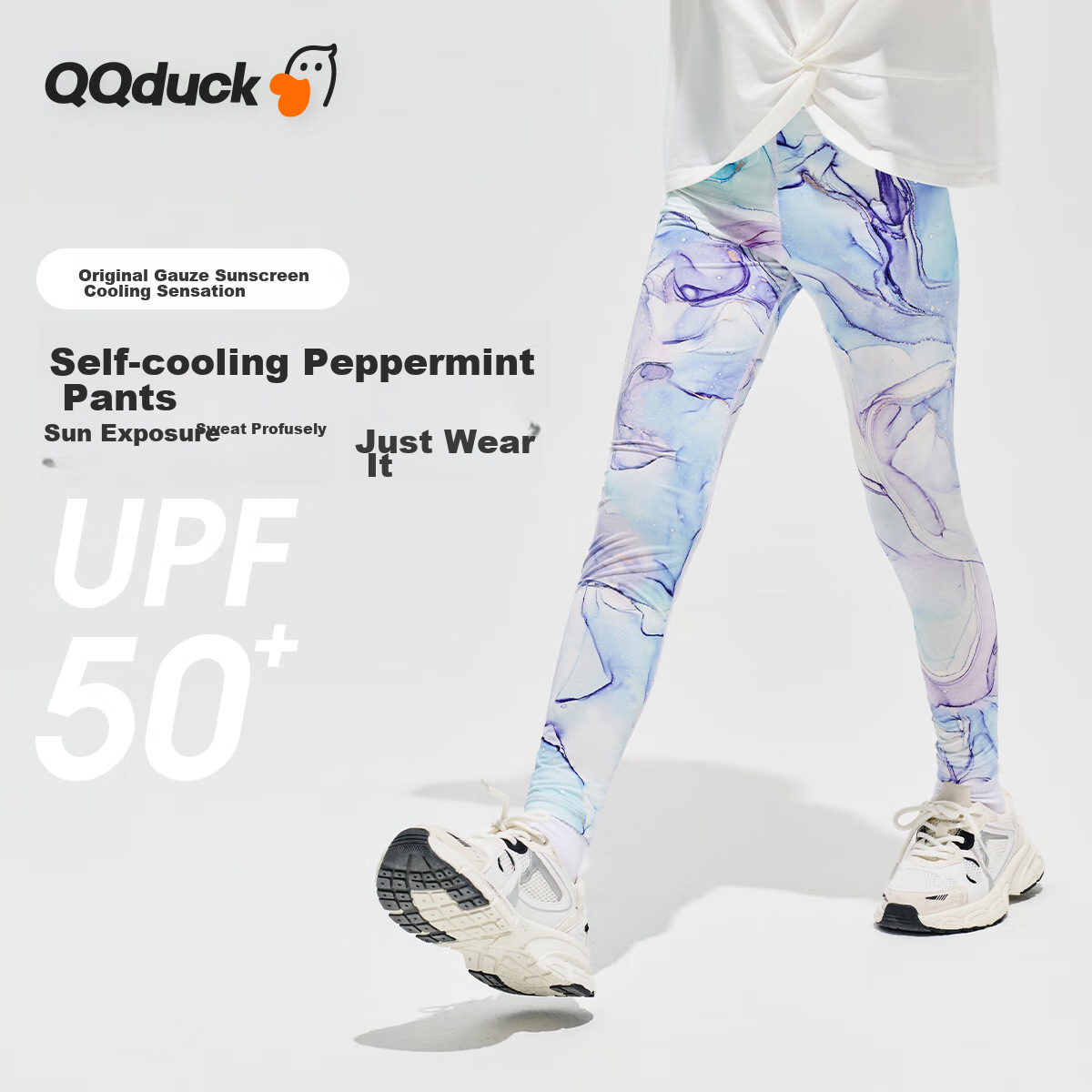 QQ DUCK Children's Clothing Girls' Leggings Yoga Workout Pants Student Wear Colorful Purple; Size 165