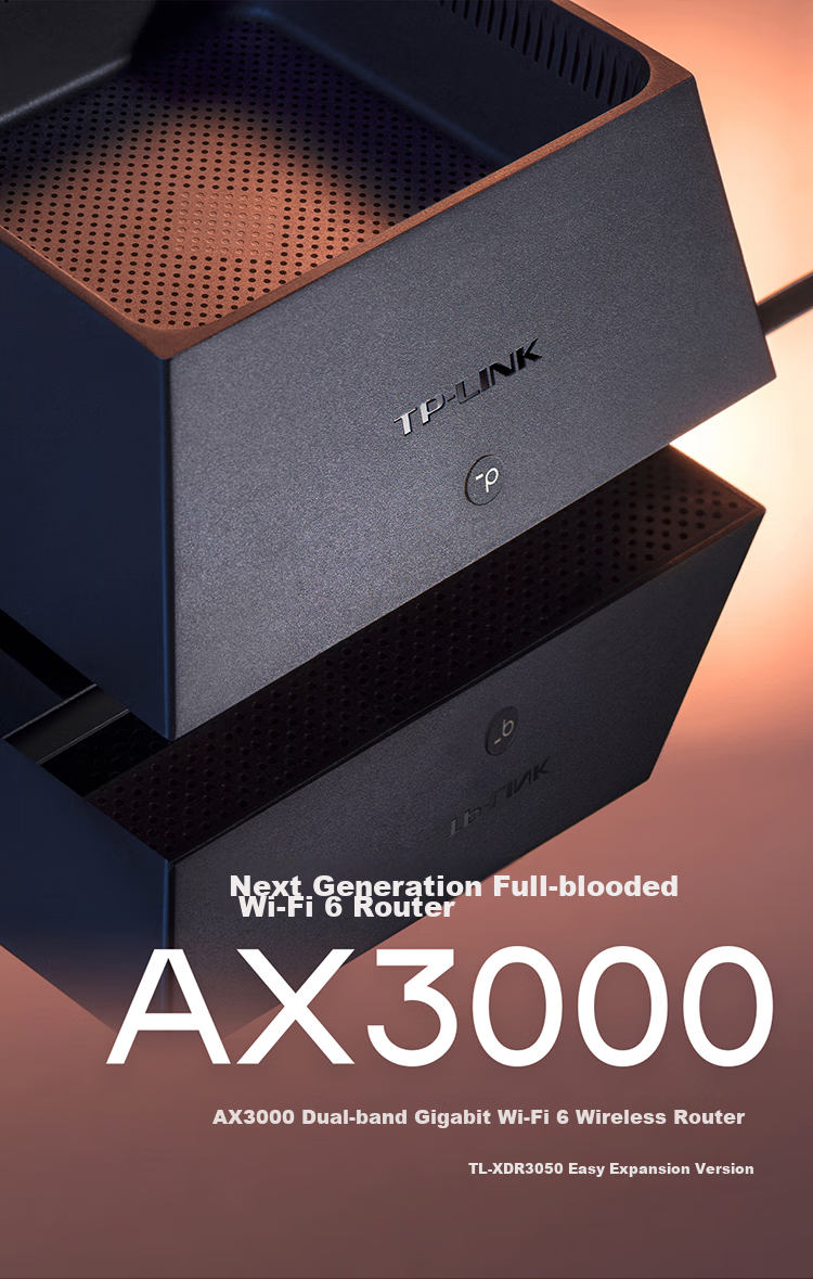TP-LINK AX3000 Full-Featured WiFi 6 Gigabit Wireless Router, 5G Dual-Band Gaming Router, Easy Mesh, 3000M Wireless Speed XDR3050 1