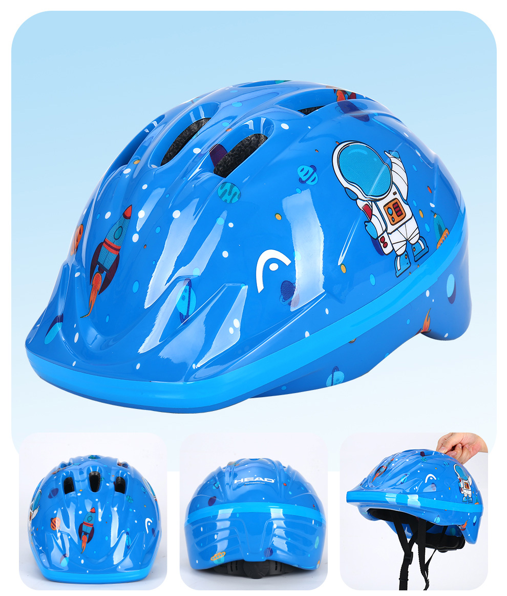 HEAD Adjustable Children's Helmet for Balance Bike, Roller Skating, Bicycle Riding, Skateboarding, Anti-Fall Cartoon Safety Helmet, Baby Pink M/L 18