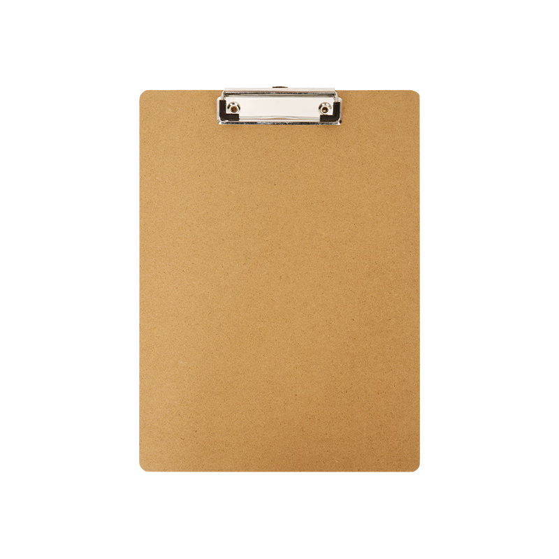 SIMAA A4 Wood-Textured Writing Clipboard, Metal Strong Clip Writing Pad, Exam Paper Storage Folder, Thickened Version, Brown, Pack of 10