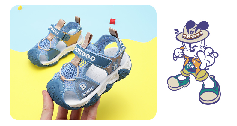 BOBDOG Kids Baby Beach Shoes Summer Boys Closed-Toe Sandals 105322075 Light Pink/Light Gray Size 26 7