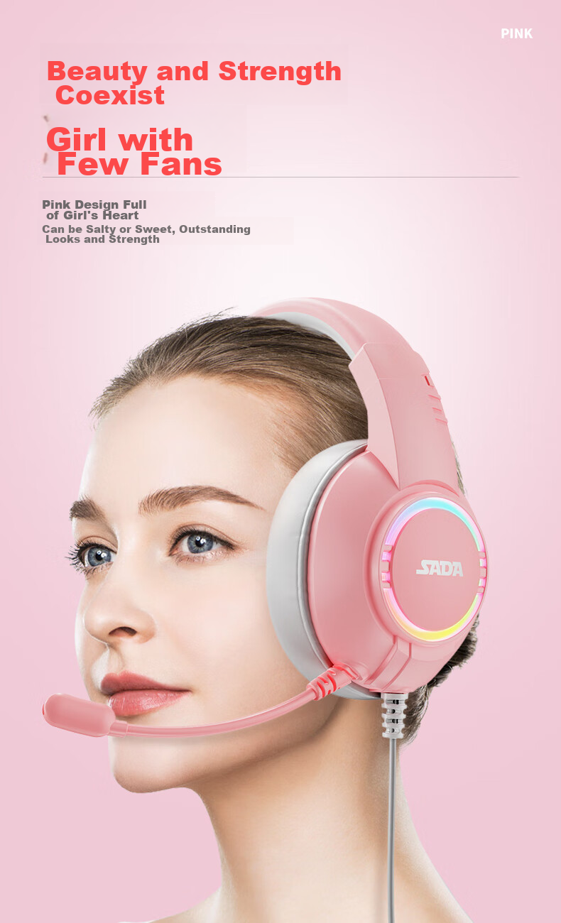 Saida Computer Headset, Over-Ear USB Gaming Headphones with Microphone for Laptop And Desktop, E-Sports Gaming Headset for Internet Cafes, with Volume Control And Active Noise Cancellation H-01 2
