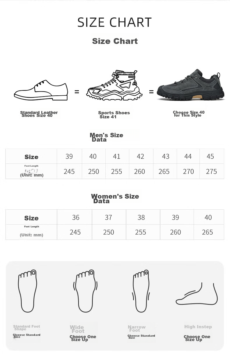 JEEP Hiking Shoes for Men, Outdoor Non-Slip Wear-Resistant Training Shoes, Sports Running Shoes, Men's Off-Road Mountaineering Boots 1260 1