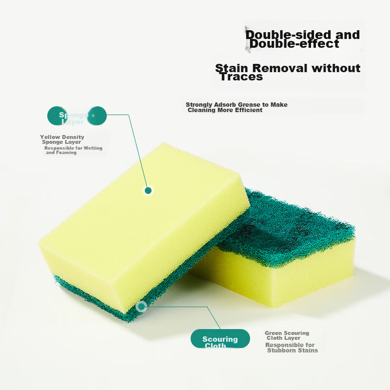 Губка для мытья посуды 3M Scotch-Brite G6215, классическая, 5 штук в упаковке