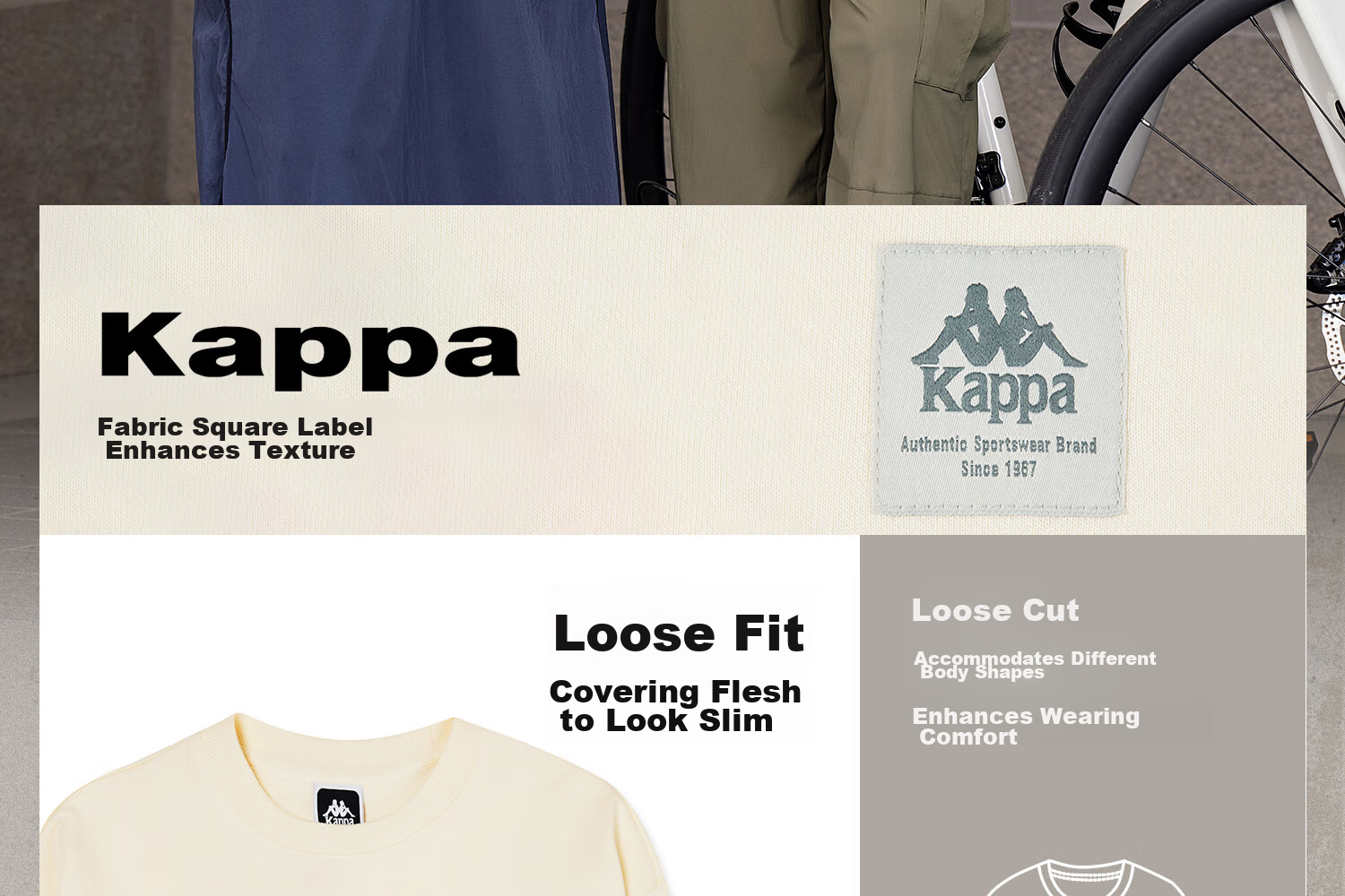 Kappa Knitted Pullover Sweater for Women, 2025 New Round Neck Top, Sports Long-Sleeve Sweatshirt for Men, K0EW2WT93P 13