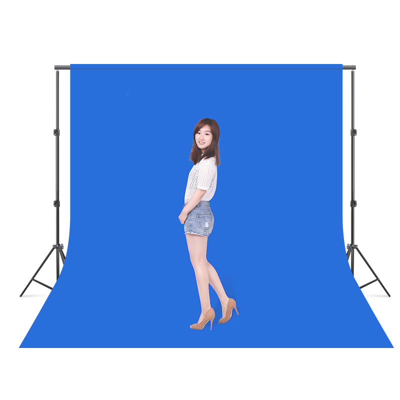 Hakutatz Live Streaming Video Blue And Green Screen Chroma Key Shooting, Photo Background Cloth, Photography Prop, Solid Color ID Photo, Internet Celebrity Short Video, Virtual Background Wall, 3-Meter Blue