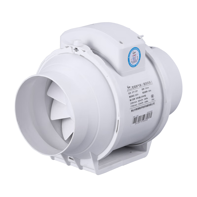 NW (NYYW) Duct Fan, Quiet Exhaust Fan, Ventilation Fan, Axial And Mixed Flow Fan DPT-125P