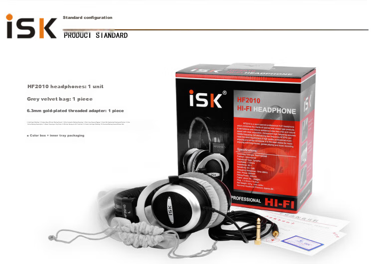 ISK HF-2010 Professional Over-Ear Monitoring Headphones, Comfortable Full-Enclosed Cavity Design, Gaming Headphones for Computer And Mobile Phones, Sound Card Karaoke Recording And Gaming Music 5