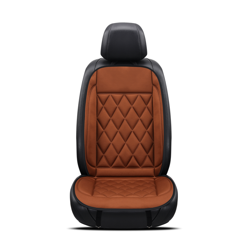 Dijialun Winter Car Heating Seat Cushion, Fast Heating Front Row Car Mat, Warm Seat Cover, Car Accessory, Universal, Two-Seater 12V - Business Black