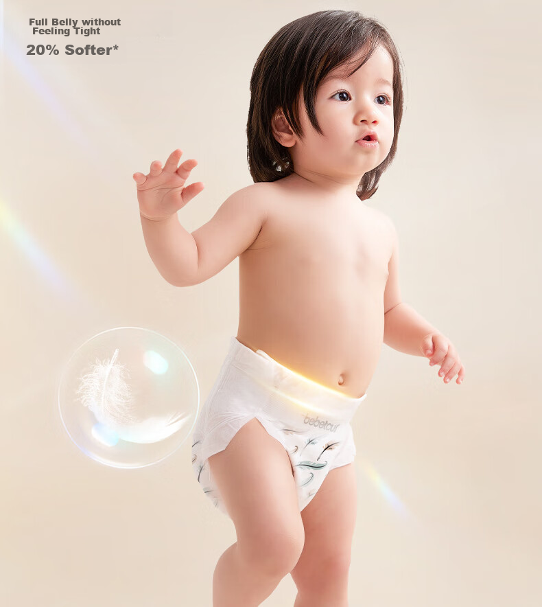 Bebetour Royal Feather Series Diapers, Size L, 32 Pieces, Ultra-Thin, Dry And Breathable [Brand Direct Supply, Safe Quality] 6