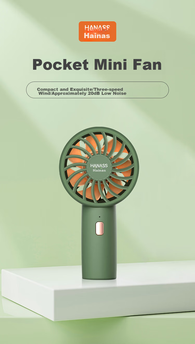HANASS Rechargeable Handheld Mini Fan, Wireless Portable Quiet Desk Fan, Outdoor Companion Mini Pocket Fan, Back-To Dormitory Fan H2, Housewarming Birthday Gift for Men And Women Students 1