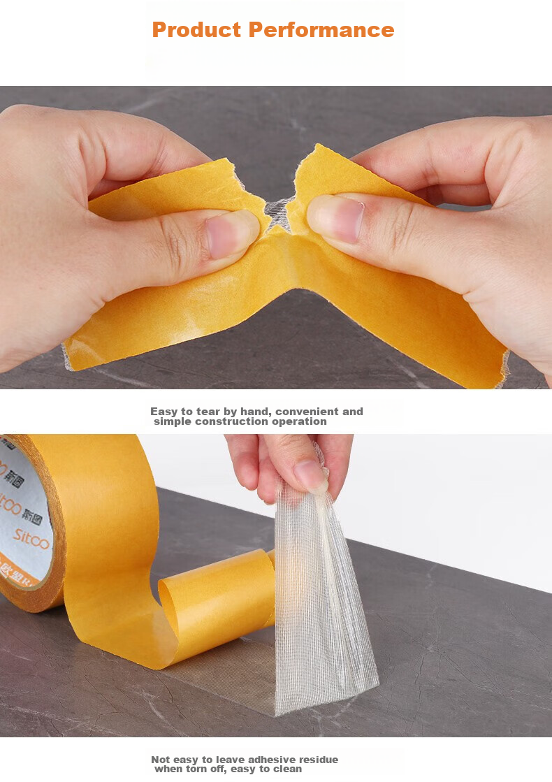 Sitoo Double-Sided Tape, Strong Adhesive, High Viscosity, Fabric-Based Tape, Waterproof Mesh Double-Sided Tape, Traceless Adhesive, Carpet Fixing Tape, Spring Festival Couplets, 10mm*20m, 3 Rolls, 3C Digital Full Network Low Price 5