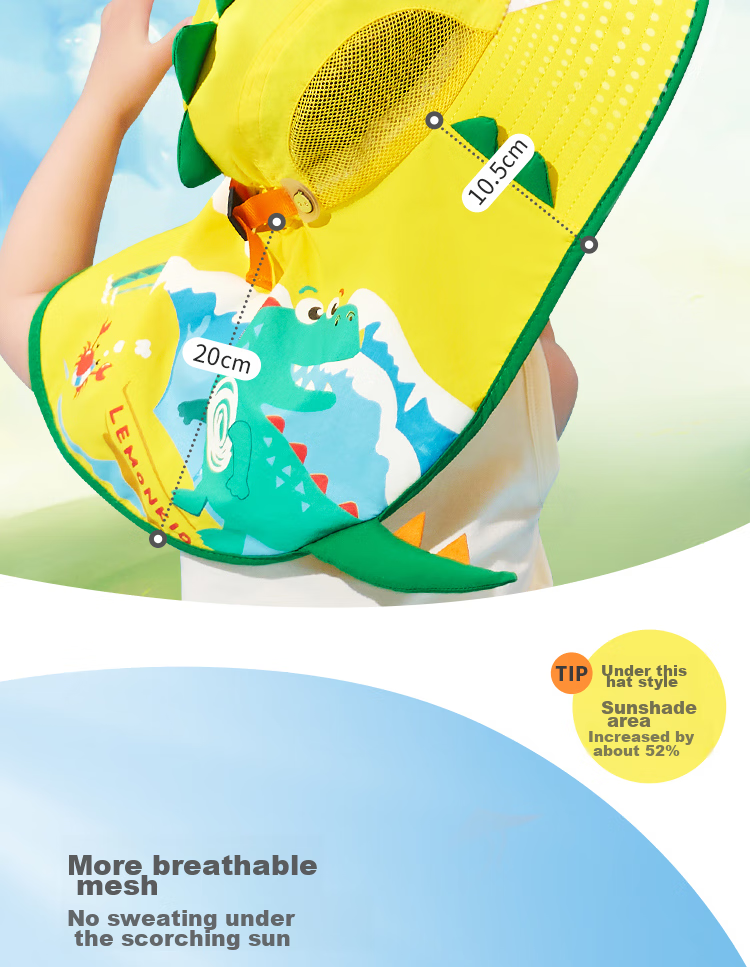 Lemonkid Children's Sun Protection Hat, Boys And Girls Sun Visor, Baby Fisherman Hat, Sun Hat, Peach Pink Magic Unicorn, 56cm 4