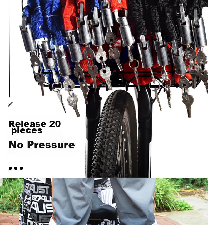 ROGTYO Bicycle Basket, Mountain Bike Front And Rear Basket, Thickened Folding Bike Basket, Bicycle Grocery Basket, Side Hanging Basket 6