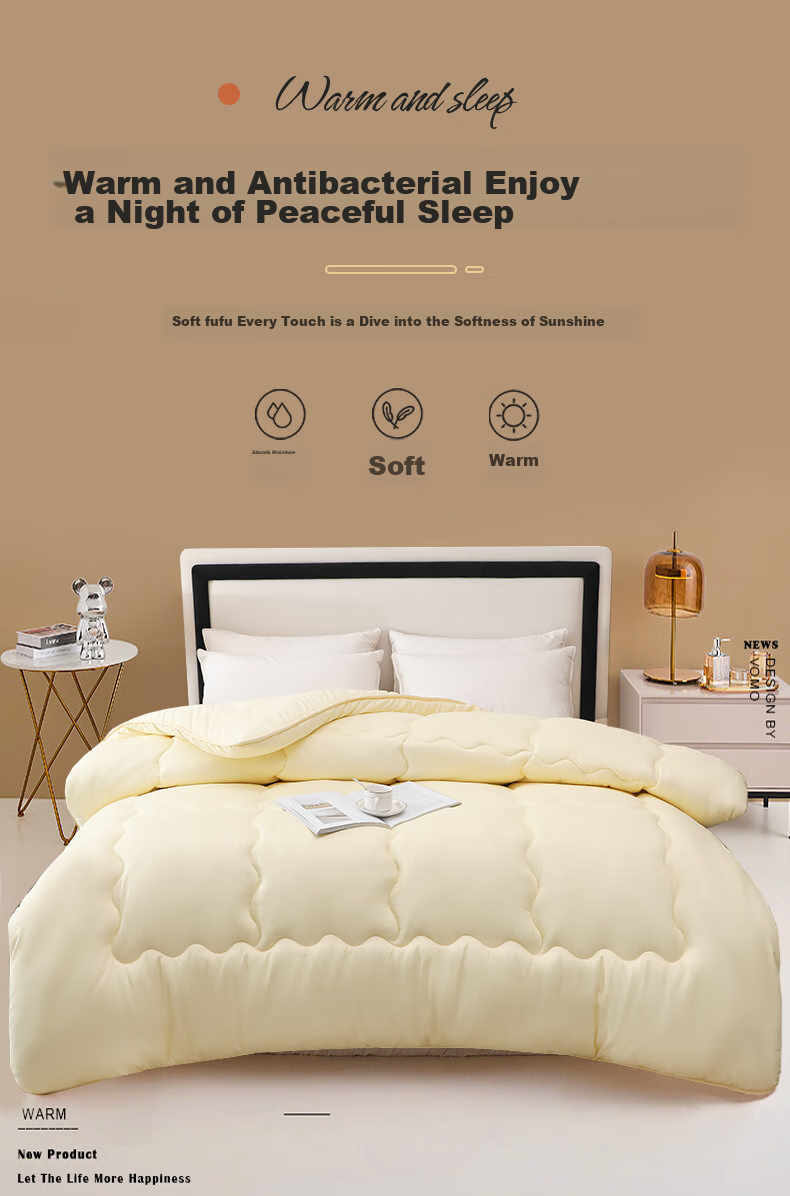 Hengyuanxiang Class A Antibacterial Comforter, 1.8x2 Meters, for College Dormitory Single Bed, Spring And Autumn Quilt, 6 Jin Weight, Air Conditioning Quilt, All-Season Comforter Insert 1