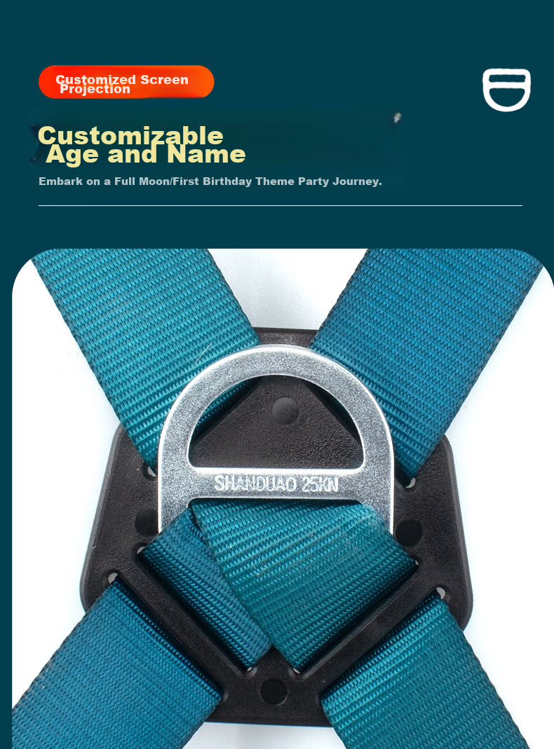 Shandouao SHANDUAO Half-Body Three-Point Safety Harness, High-Altitude New National Standard AD9031, Single Large Hook, 1.8 Meters 11