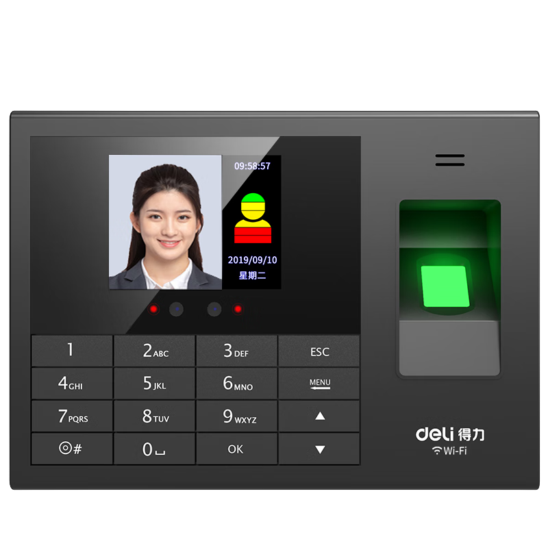 Qiyeweixin Attendance Machine, Facial Recognition And Fingerprint Cloud Attendance Machine, Punch-In Machine with Real Voice And No Contact Sign-In Device, Remote Multi-Store Management, Face Recognition Punch-In Device