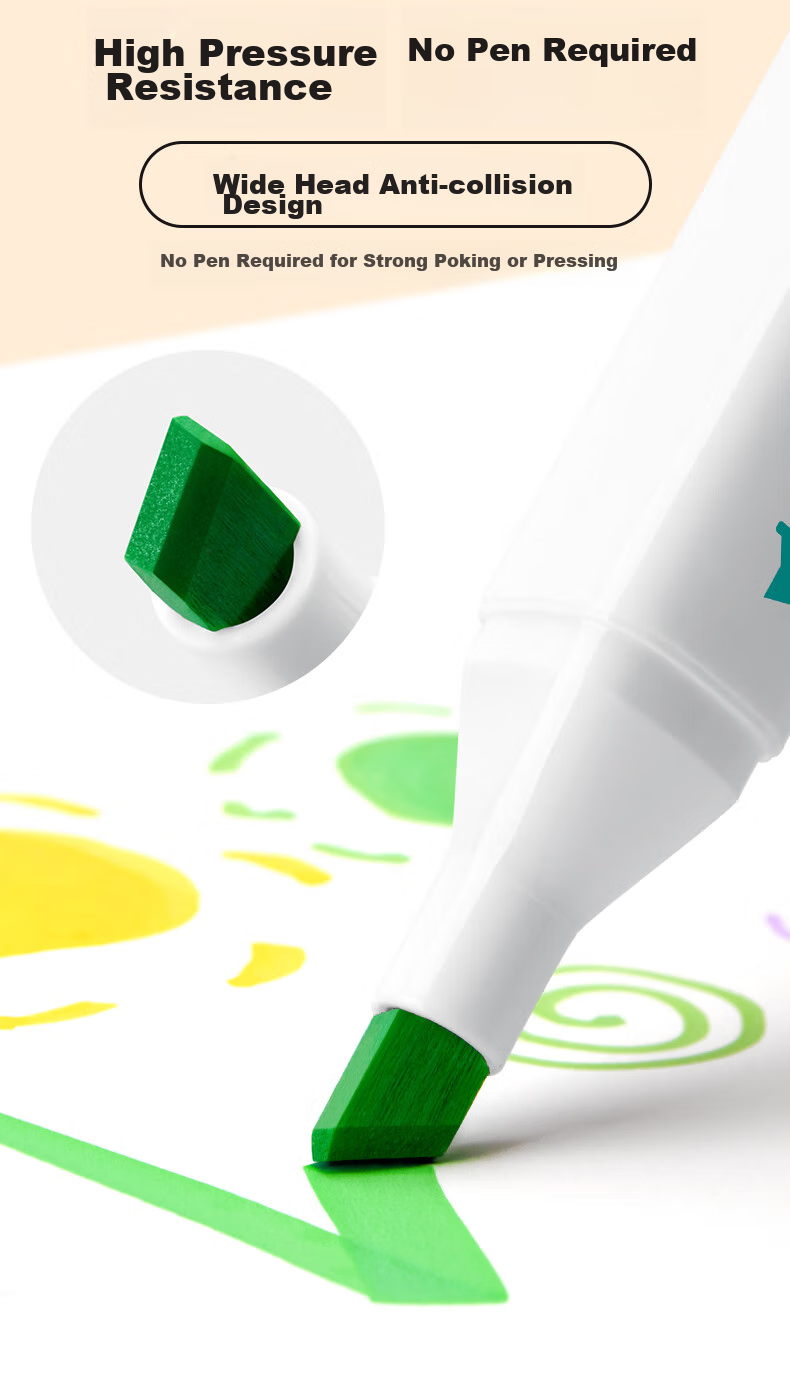Touch Mark [Super Popular] Taichi Stationery 24-Color Food-Grade Markers, Washable Dual-Tip Watercolor Pens for Children, Drawing Pens for Students, Art Supplies, Children's Birthday Gift 13