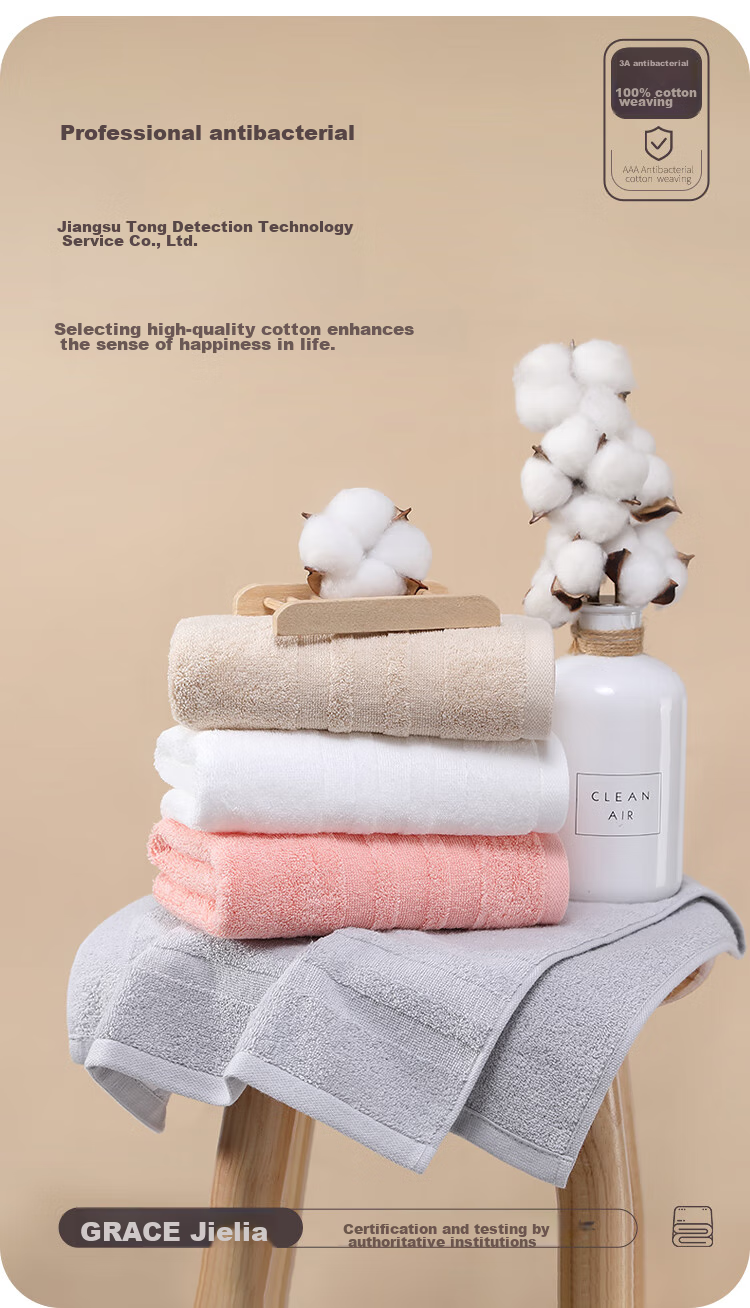 Grace Xinjiang Long-Staple Cotton Class A Antibacterial Towels, Set of 4, Pure Cotton Thickened Soft Face Towels, Absorbent Sports Face Wipes 1