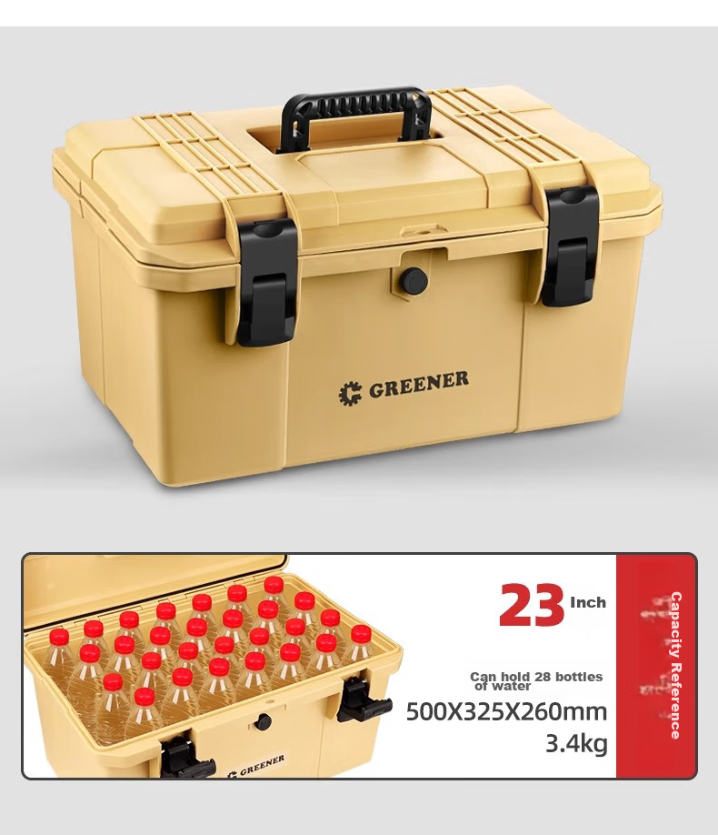 GREENER Toolbox, 20-Inch Storage Box, Industrial-Grade Multifunctional Hardware Organizer, Electrical Tool Kit for Home Use, Car-Mounted Waterproof Large Size Set 24