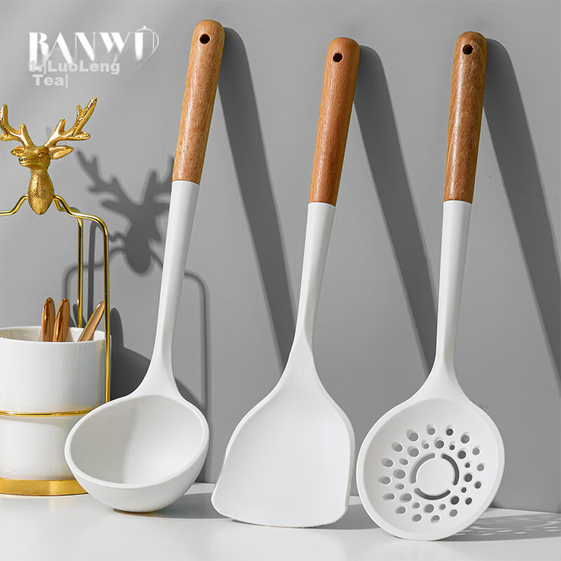 Banwu Silicone Turner Spatula Non-Stick High-Temperature Resistant Cooking Spatula Food-Grade Kitchen Flat Pan Spatula