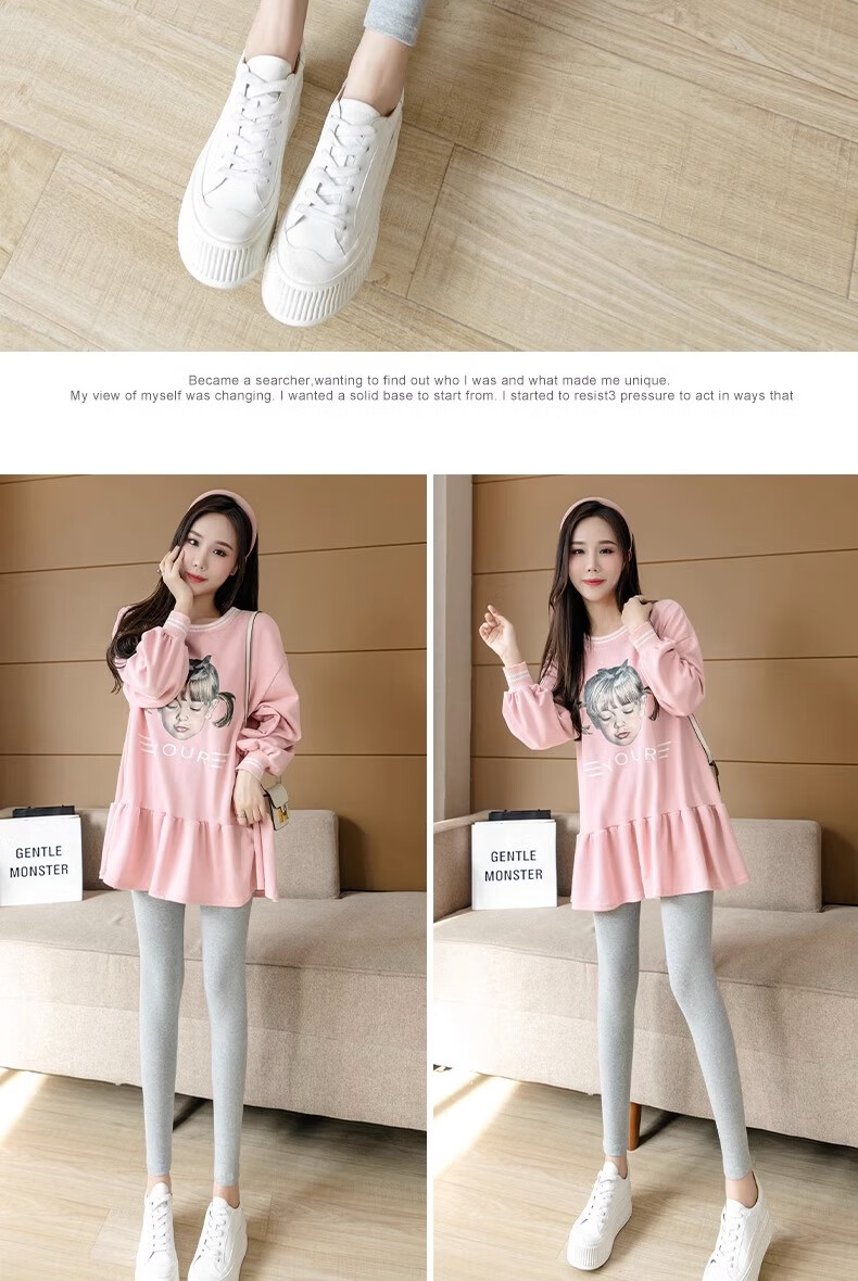 LangSha Women's Leggings for Outer Wear, High-Waisted Autumn Tight-Fitting Pants, Nine-Tenths Ankle-Length Slimming Leggings for Wome 19