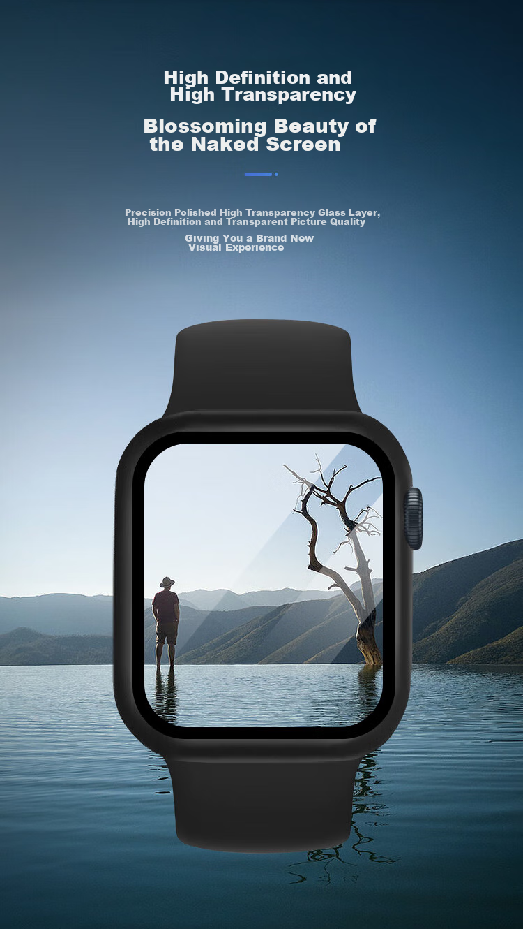 MSSM Compatible Apple Watch Protective Case, All-In Screen Protector for Apple IWatch S9/8/7/6/5/SE, Full Protection Shockproof Scratch-Resistant [Starry Sky Color] S9/8·45mm 7