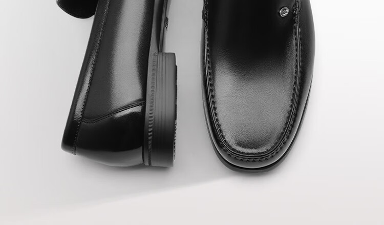Goldlion Men's Loafers, Fashionable Comfortable Breathable Business Casual Shoes G521320309AAA Black Size 43 4
