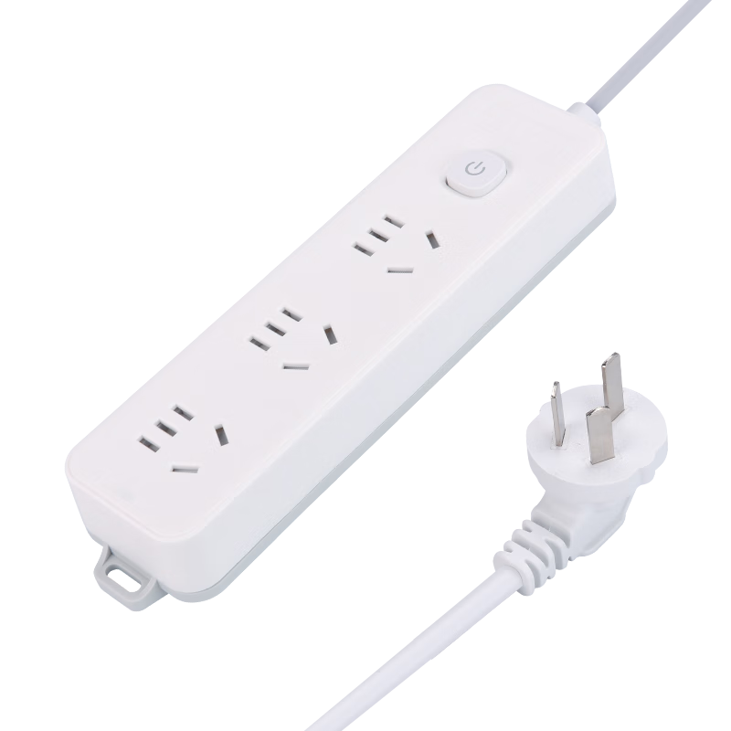 Cici New National Standard Power Strip/Extension Cord/Power Board/Surge Protector/Power Bar/Power Strip 3 Outlets with Master Switch, 5 Meters Long, A102