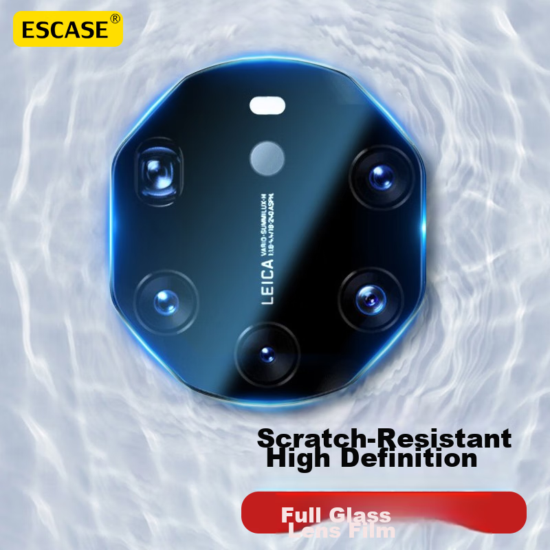 ESCASE Huawei Mate40 RS Porsche Design Phone Camera Lens Film Full Coverage Tempered Glass Rear Camera Protective Film, Flexible Curved Edge Real Glass Anti-Scratch Hardened Glass Film, High Definitio