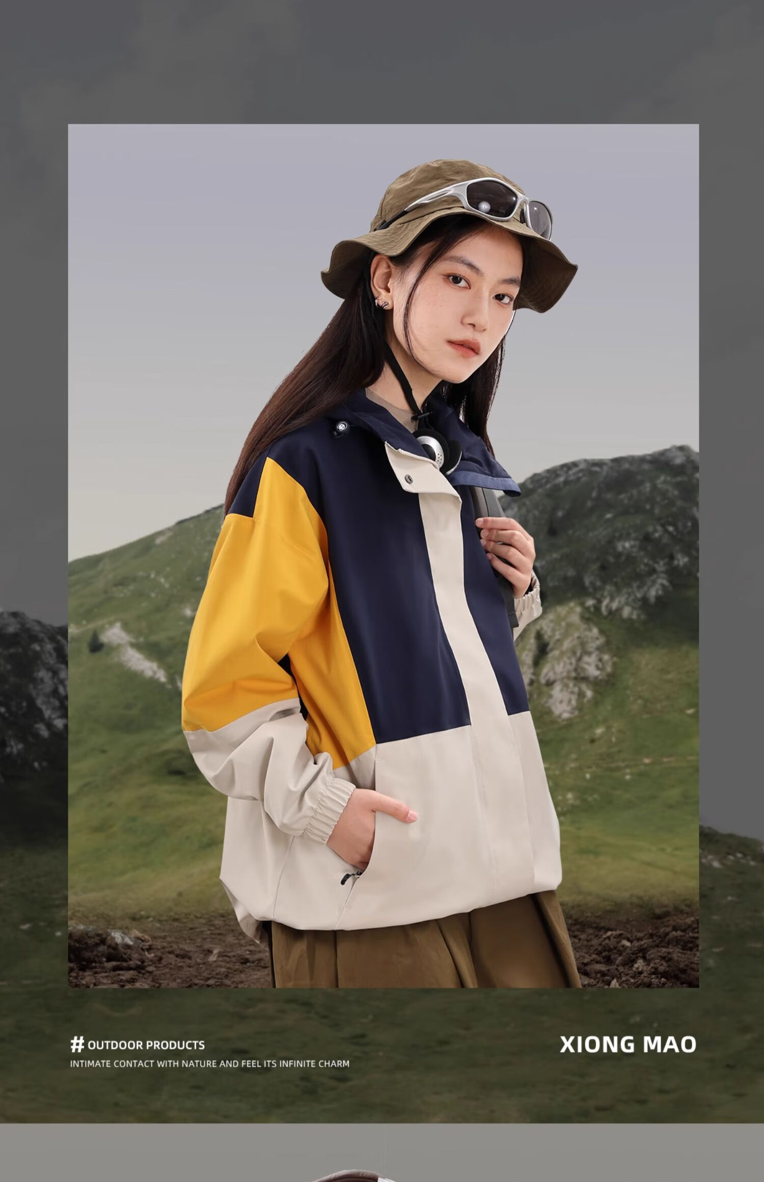 CAMEL Panda Series Triple-Protection Windbreaker Hard Shell Jacket Outdoor Mountaineering Coat AA12235456 43