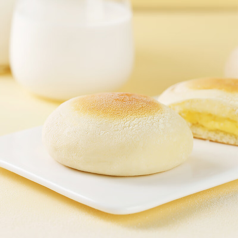 小白心里软奶皮白面包（原味夹心）450g/箱 夹心蛋糕早餐吐司零食代餐