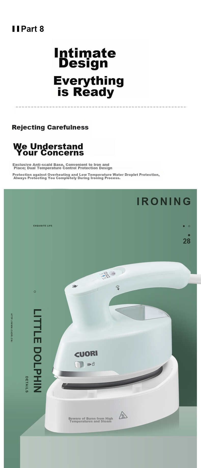 CuoRi 2026 New Hanging Handheld Garment Steamer Small Large Steam Electric Iron 130ml Water Tank High Power Sterilization Wrinkle Removal Gift ST-717 14