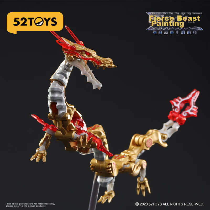 52TOYS Chinese Dragon Golden Dragon Transforming Assembly Trendy Mecha National Creation Toy for Boys over 14 Years Old, National Day Gift