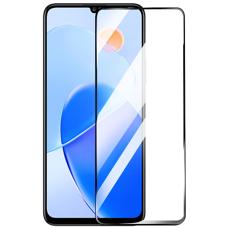 Langling [2-Pack] Tempered Glass Screen Protector for Honor Play6T, Full Coverage, HD Anti-Fingerprint, Shockproof Ultra Clear Mobile Phone Protective Film