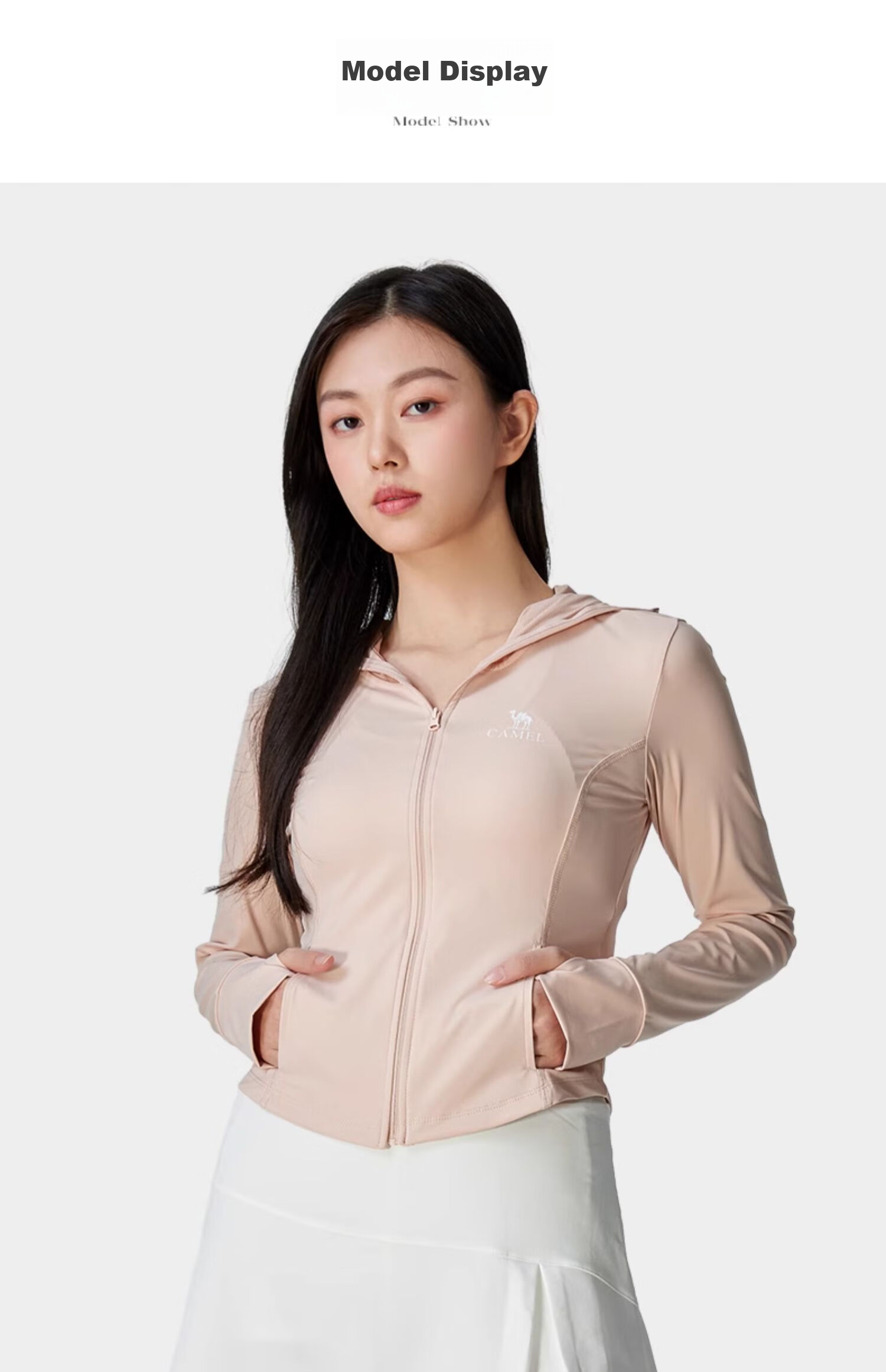 CAMEL Cool White Outdoor Sun Protection Clothing, Cooling UPF50 Original Yarn Moisture-Resistant Sun Protection Garment, Skin Coat, XL 15