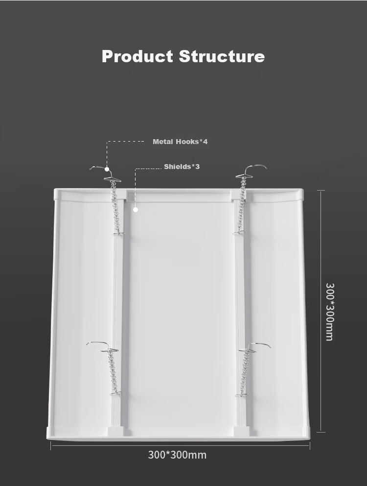 Yeebarle Central Air Conditioning Wind Deflector, Anti-Direct Blowing Full Coverage Ceiling-Mounted Office 45cm Universal Duct 5798X 4