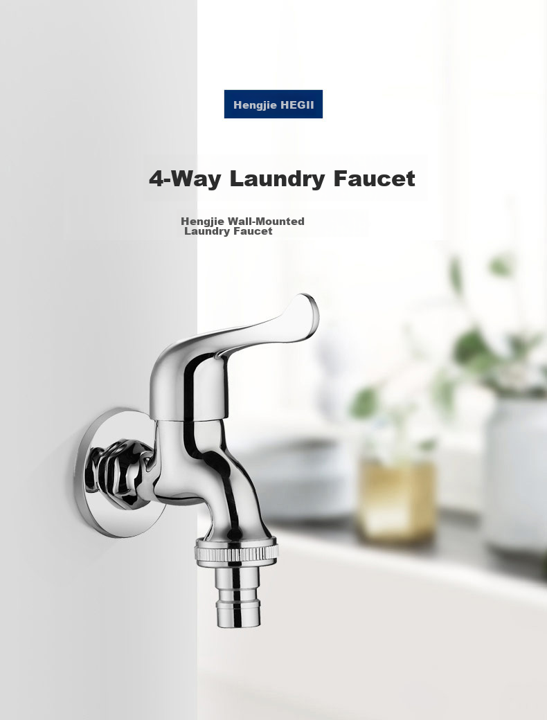 HEGII Mop Sink Faucet, Wall-Mounted Single Cold Quick-Open Extended Balcony Faucet HMF127-140E 4