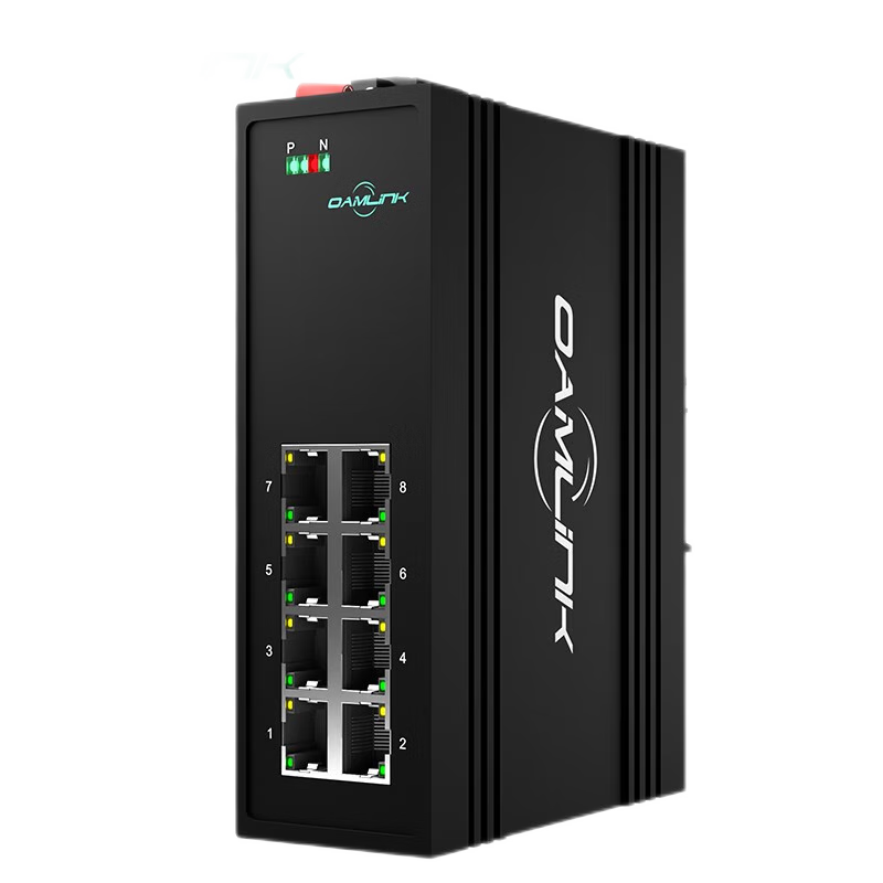 OAMLink Industrial Gigabit Switch 2 SFP Ports 4 Ethernet Ports Rail-mounted OAM-6000-45-2GX4GT-SFP