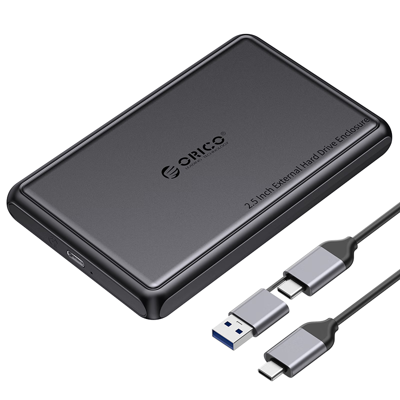 ORICO External Hard Drive Enclosure, 2.5-Inch Type-C SATA Serial Port, Mechanical And Solid State SSD External Hard Drive Case, DDL25