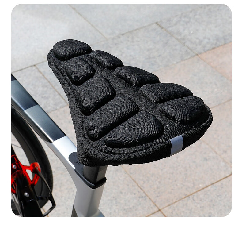 Siwangongli Bicycle Seat Cover, Road Bike Shock-Absorbing Reflective EVA Seat Cover, Mountain Bike Riding Saddle Accessory 12