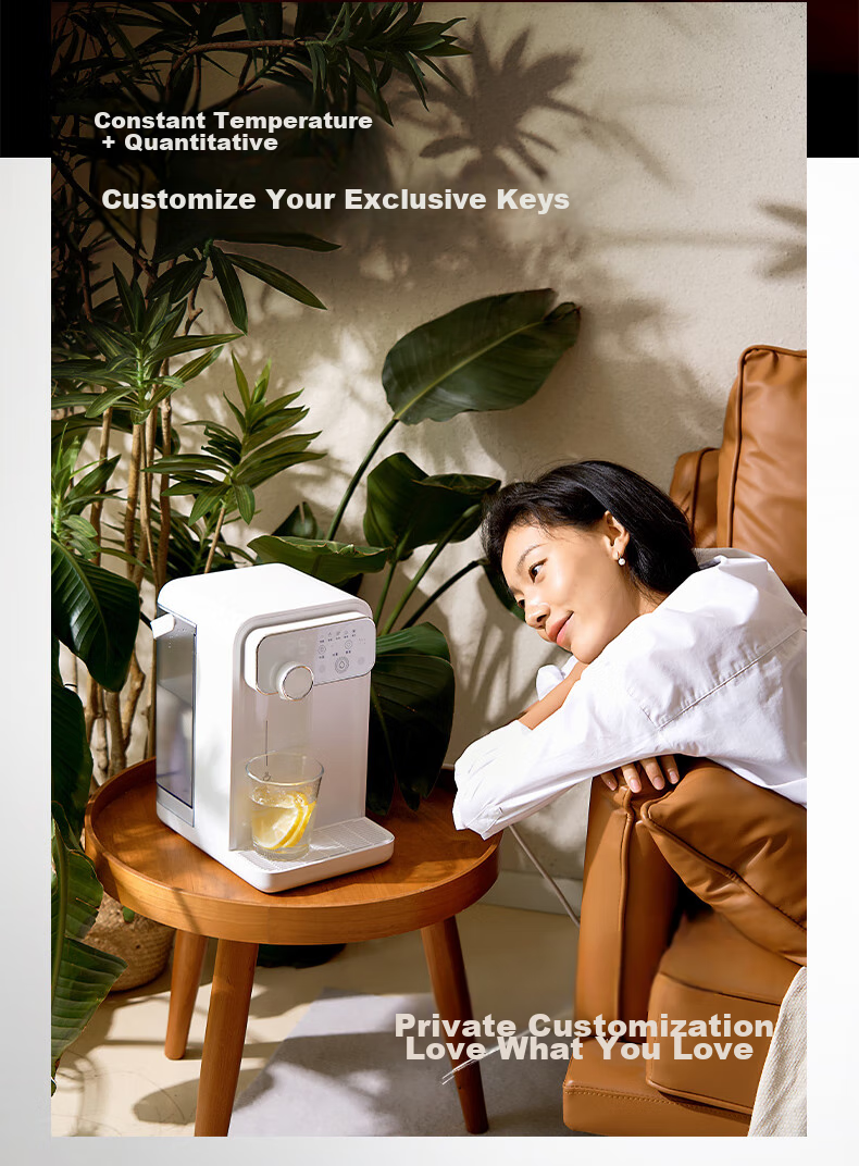 JMEY Instant Hot Water Dispenser, Home Countertop Instant Hot Water Machine, Small Desktop Drinking And Boiling All-In Milk Maker, Electric Kettle, Portable Water Boiler, Thermos Cup W3 Single Unit 9