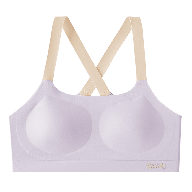 Ailier &ouluola Girls' Underwear, Puberty Bra for Teenagers, Middle And High School Students Aged 12-16, Training Bra, Purple, Size M