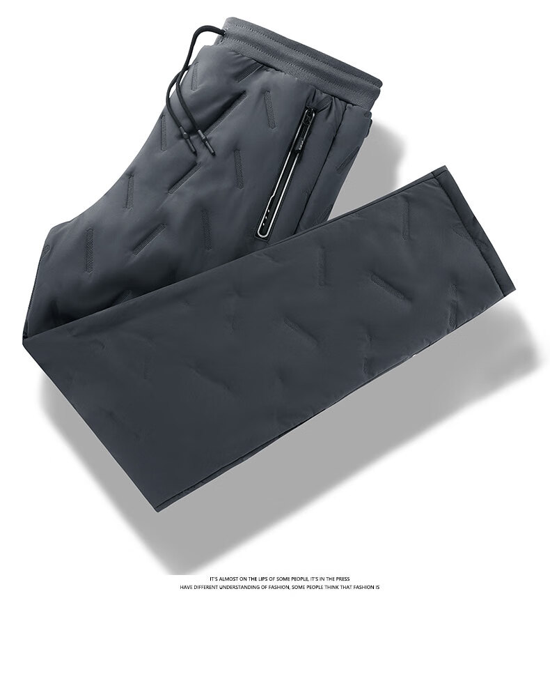 MiiOW Cotton Pants for Men, Winter Casual Plus Size, Fleece-Lined Thick Lambswool, Outdoor Workwear, Sports Warm Trousers for Me 31
