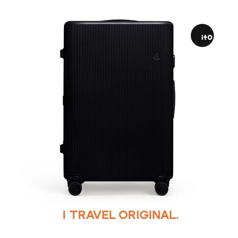 ITO "Yuan Quan Same Style" Pistachio Striped Charcoal Black 28-Inch Suitcase, Trolley Case, Travel Luggage