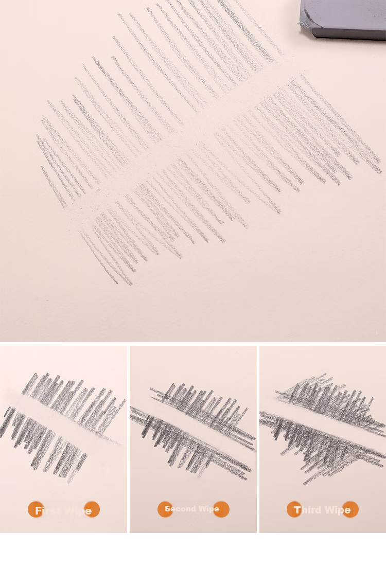 Mont Marte Sketch Paper Eraser Set of 7, Art Professional Drawing Eraser for Students, Removable And Smudgeable Eraser, Large Medium Small Size Eraser Kit MAXX0011 Art Exam 11