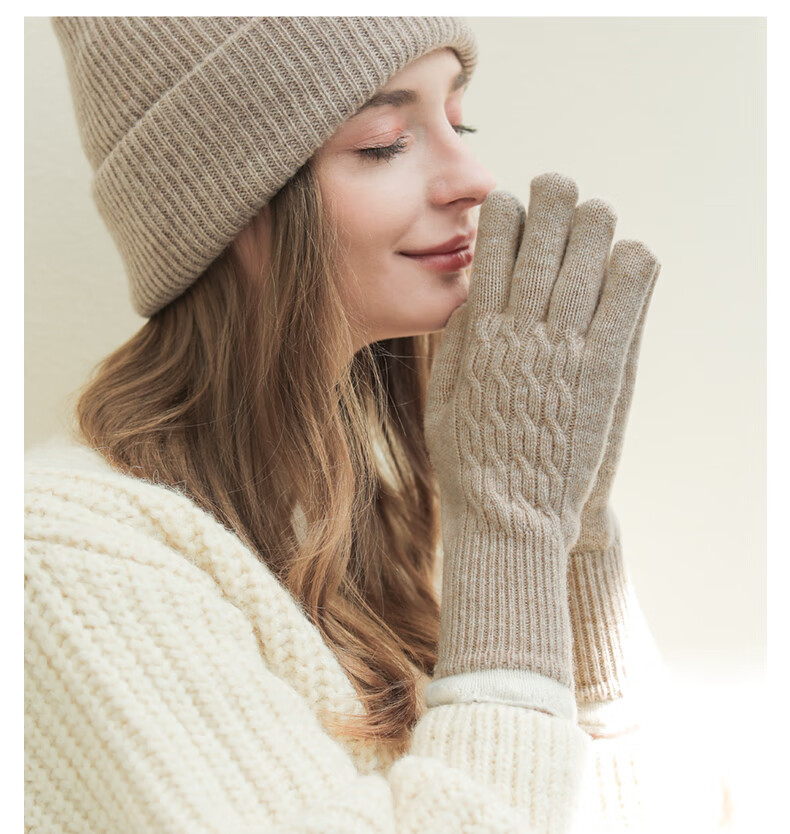 TUCANO Men's Wool Touchscreen Gloves Thickened Warm Winter Cycling Driving Knitted Gloves Gift for Boyfriend 13