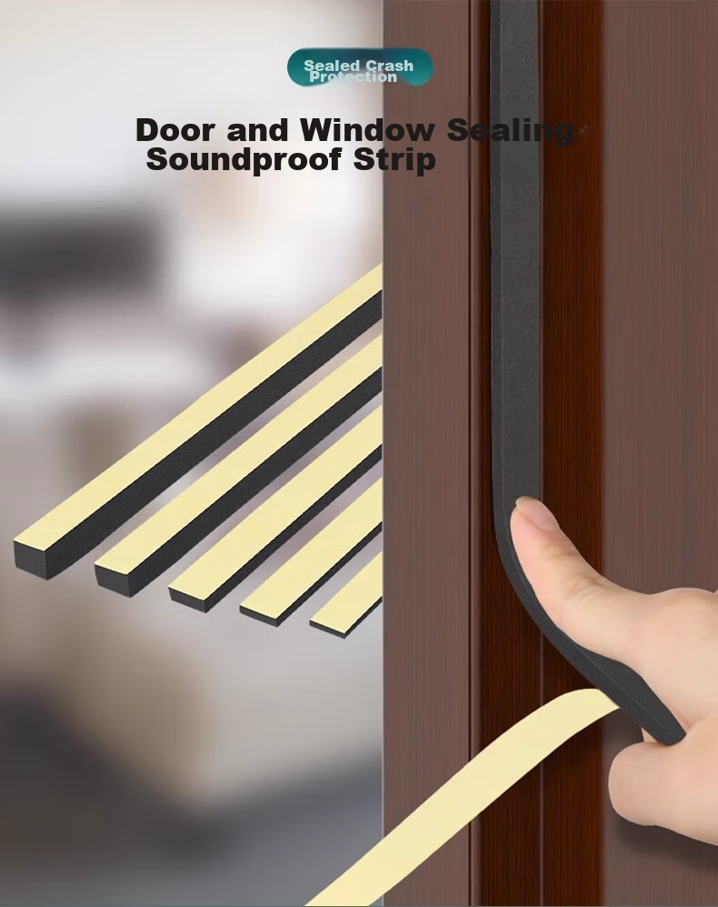 Mileqi EVA Foam Tape, Bedroom Door Soundproof Windproof Tape, Window Gap Sealing Wind Barrier, Door Gap And Frame Soundproof Cold-Proof, 20mm Wide * 2 Meters Long / 4 Rolls [5mm Thick] 2