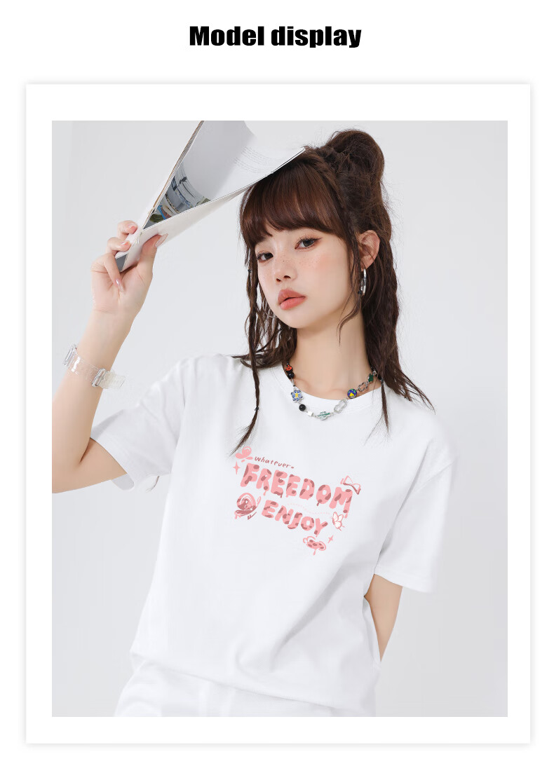 Warrior Pure Cotton Loose Short-Sleeve T-Shirt for Women, Versatile Casual Fashion Top for Summer 2026, Skin-Friendly And Breathable Women's Clothing 4