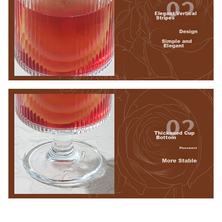 Baijie Whiskey Glasses Set of 2 340ML Crystal Glass Wine Glasses for Liquor and Red Wine 17